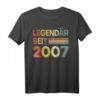 15. Geburtstag T-Shirt für Jungen und Mädchen - Legendär Seit 2007 Vintage Geschenkidee für Teenager, Sohn, Tochter, Enkel & Freunde