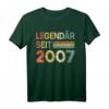 15. Geburtstag T-Shirt für Jungen und Mädchen - Legendär Seit 2007 Vintage Geschenkidee für Teenager, Sohn, Tochter, Enkel & Freunde