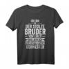 Bruder Einer Fantastischen Schwester T-Shirt - Lustiges Geschwister Motiv für den großen oder kleinen Bruder als Geschenk