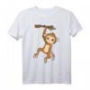 Äffchen am Ast Süßes Kinder Affe T-Shirt – Lustiges Tierdesign für Mädchen und Jungen, ideales Geschenk für Affen- und Tierliebhaber