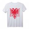 ALBANIEN Adler Flagge T-Shirt für Damen, Herren & Kinder – Klassisch geschnitten, doppelt genähter Saum