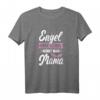 Mama Engel Ohne Flügel nennt man Mutter - Lustiges Vintage Retro T-Shirt als Geschenk für Mama zum Geburtstag, Weihnachten oder Baby-Party