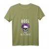 Böse alte Frau Totenkopf Blumen Vintage T-Shirt mit V-Ausschnitt – Perfektes Geschenk für Geburtstag, Muttertag, Weihnachten & Halloween