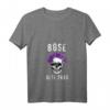 Böse alte Frau Totenkopf Blumen Vintage T-Shirt mit V-Ausschnitt – Perfektes Geschenk für Geburtstag, Muttertag, Weihnachten & Halloween