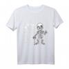 Lustiges Party T-Shirt mit Skelett Motiv und Spruch – Für Junggebliebene, 40er-70er Geburtstag, Schwarz, Kurzarm