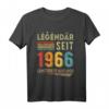 58. Geburtstag T-Shirt für Mann und Frau - Legendär seit 1966 Vintage Retro Party Outfit & Geschenkidee