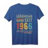 58. Geburtstag T-Shirt für Mann und Frau - Legendär seit 1966 Vintage Retro Party Outfit & Geschenkidee