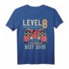 Level 8 Freigeschaltet Vintage Videospiel T-Shirt zum 8. Geburtstag – Perfekt für Jungen, Mädchen & Kinder, Geschenkidee für Gamer