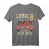 Level 8 Freigeschaltet Vintage Videospiel T-Shirt zum 8. Geburtstag – Perfekt für Jungen, Mädchen & Kinder, Geschenkidee für Gamer