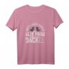 Alte Frau Mit Dackel Hundehalter Dackel T-Shirt - Humorvolles Geschenk für Hundeliebhaberinnen und Dackelbesitzerinnen