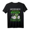 Unterschätze niemals einen alten Mann mit einem Traktor T-Shirt - Lustiges Landwirt Geschenk für Papa, Opa & Bauernhofliebhaber