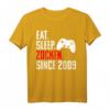 12 Jahre Gamer Geburtstag T-Shirt - Eat Sleep Zocken Since 2009, Perfektes Geschenk für junge Videospieler & Pro Player
