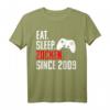 12 Jahre Gamer Geburtstag T-Shirt - Eat Sleep Zocken Since 2009, Perfektes Geschenk für junge Videospieler & Pro Player