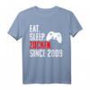 12 Jahre Gamer Geburtstag T-Shirt - Eat Sleep Zocken Since 2009, Perfektes Geschenk für junge Videospieler & Pro Player