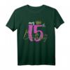 15. Geburtstag Mädchen Geschenk - Prinzessin Krone Kinder T-Shirt mit Leopardenmuster für Prinzessinnen-Party und Geburtstagsfeier