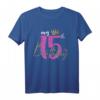 15. Geburtstag Mädchen Geschenk - Prinzessin Krone Kinder T-Shirt mit Leopardenmuster für Prinzessinnen-Party und Geburtstagsfeier