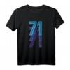 71 Glückszahl Geburtstag T-Shirt – Retro Vintage Design für 71-Jährige als tolles Geschenk für Männer und Frauen