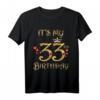 33. Geburtstag Queen T-Shirt für Frauen - Süßes Geburtstag Outfit, Level 33 Unlocked & Fabulous Birthday Geschenk