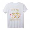 33. Geburtstag Queen T-Shirt für Frauen - Süßes Geburtstag Outfit, Level 33 Unlocked & Fabulous Birthday Geschenk