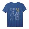 Lustiges 51. Geburtstag T-Shirt für Männer - Humorvolles Design zum 51. Geburtstag mit Spruch 'Ich bin 51 bitte helfen Sie mir über die Strasse'