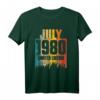 Juli 1980 44 Jahre alter Geburtstag Limited Edition Vintage T-Shirt – Klassisch geschnitten, perfekt für den Jubiläums-Geburtstag