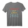 HapDog Geschenk für Mann & Frau - Legendär seit April 1981 Geburtstags-T-Shirt für Männer und Frauen