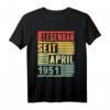Legendär Seit April 1951 72. Geburtstag T-Shirt – Retro Design für Oma, Opa & Geburtstagsjubilaren 1951