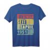 Legendär Seit April 1951 72. Geburtstag T-Shirt – Retro Design für Oma, Opa & Geburtstagsjubilaren 1951
