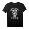 Böse alte Frau Langarmshirt mit Totenkopf und Tarnmuster – Lustiges Geschenk für Oma, Mutter und Rentner mit Humor für Halloween, Vatertag oder Geburtstag