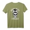 Böse alte Frau Langarmshirt mit Totenkopf und Tarnmuster – Lustiges Geschenk für Oma, Mutter und Rentner mit Humor für Halloween, Vatertag oder Geburtstag