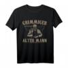 Totenkopf Böser Alter Grimmiger Mann T-Shirt – Cooles Biker Outfit & Geschenkidee für Opas, Großväter, Wikinger- und Skull-Liebhaber