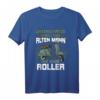 Unterschätze niemals einen alten Mann auf einem Roller T-Shirt - Lustiges Geschenk für Scooter, Mofa oder Moped Fahrer zum Geburtstag oder Weihnachten