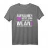 WLAN Spruch T-Shirt - Lustiges Aufräumen muss man erst wenn Signal nicht mehr durchkommt für Jung und Alt, perfekt als Geschenk zu Weihnachten, Geburtstag oder Namenstag
