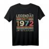 51. Geburtstag Legendär Seit 1972 T-Shirt – Limitierte Auflage für den Jahrgang 1972, Geschenk für Familie, Freunde & Feier