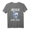 Böser alter Mann Herren Motorrad Biker T-Shirt – Lustiges Geschenk für Rentner, Opa & ältere Männer mit Humor