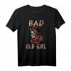 Böses altes Mädchen Rose Schädel Sarkasmus Ironie T-Shirt – Lustiges und Ironisches Frauen T-Shirt für Humorvolle, Bikerinnen & Rockerfrauen