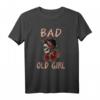 Böses altes Mädchen Rose Schädel Sarkasmus Ironie T-Shirt – Lustiges und Ironisches Frauen T-Shirt für Humorvolle, Bikerinnen & Rockerfrauen