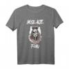 Böse alte Frau Totenkopf Camouflage Tarnmuster T-Shirt – Lustiges Geschenk für Oma, Mutter & Rentnerinnen mit Humor für Halloween & Vatertag