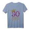 50. Geburtstag Queen T-Shirt - Geschenk für Frauen zum 50. Jubiläum, Königin Design, klassisch geschnitten