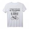 Unterschätze niemals einen alten Mann mit einem E-Bike T-Shirt – Lustiges Fahrradfahrer Geschenk für Großvater, Papa & Opa zum Geburtstag, Vatertag & Weihnachten