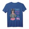 Geburtstags T-Shirt für 14-Jährige Mädchen - Kawaii Anime Girl Design mit Katzenohren für Kinder und Erwachsene