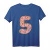 Nummer 5 Donut mit Streuseln Rosa - Geburtstags T-Shirt für 5-Jährige, Perfekt für Kindergeburtstag & Fototermin