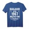 Baujahr April 1967 Vintage Mann Frau - 55. Geburtstag T-Shirt für Damen und Herren, lustiges Geburtstagsgeschenk zum 55. mit Vintage Design