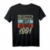 Lustiges 32. Geburtstag T-Shirt für Männer - Legendär seit 1991, Perfekt als Geschenk, Deko & Erinnerung