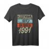 Lustiges 32. Geburtstag T-Shirt für Männer - Legendär seit 1991, Perfekt als Geschenk, Deko & Erinnerung