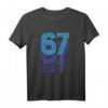 67. Geburtstag T-Shirt mit Glückszahl 67 – Retro Vintage Design für Männer und Frauen, perfektes Geschenk für Jubilare