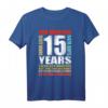 15. Geburtstag T-Shirt für Jungen und Mädchen - Retro Vintage Design, Geschenkidee für den 15. Geburtstag, Feier zum 15. Geburtstag