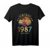 Vintage 1987 Made in 1987 34. Geburtstag T-Shirt für Frauen und Männer - Limitierte Retro Auflage für den besonderen Geburtstag
