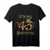 Es ist mein 43. Geburtstag - Queen T-Shirt für Frauen, Süßes Outfit, Level 43 Unlocked Geburtstagskleidungsstück