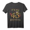 Es ist mein 43. Geburtstag - Queen T-Shirt für Frauen, Süßes Outfit, Level 43 Unlocked Geburtstagskleidungsstück